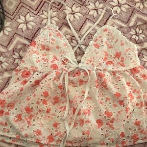 Floral Eyelet Lace Cami Top